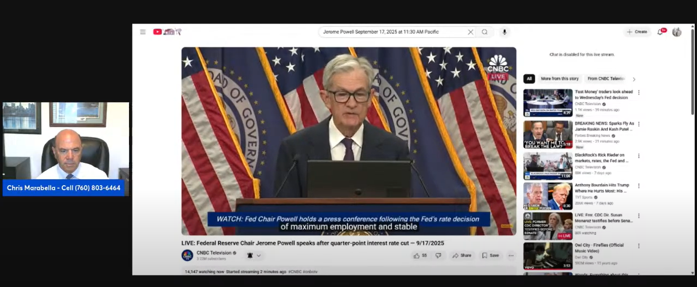 Jerome Powell Testimony - 25 Basis Point Cut Today Federal Funds Rate